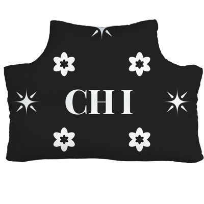 Chicago Basketball Colors Black Red White Cotton Twill Pillow 20 inch x 14 inch