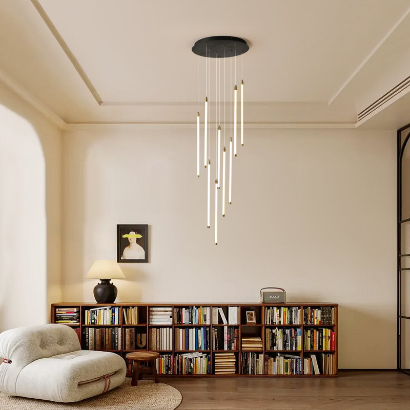 Keiri 9 - Light Modern Dimmable LED Staircase Cluster Pendant