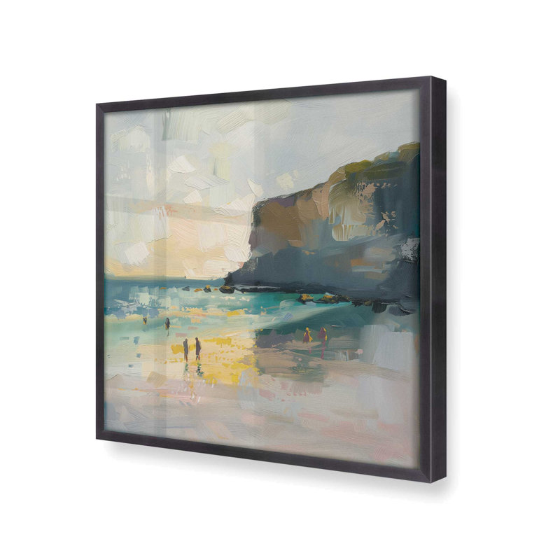 «Seascape Sonata V2 (Square)», impression encadrée sur papier par Azure Artisanal Studio, Zinc patiné