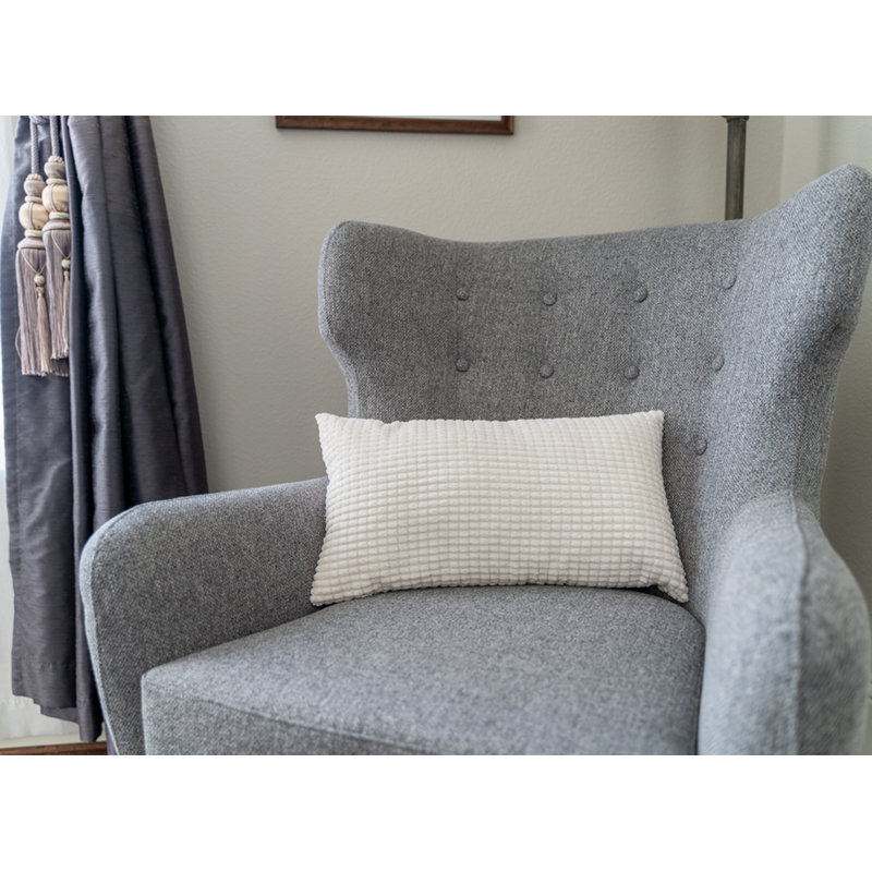 Ensemble de 2 housses de coussin décoratif seulement - coussin décoratif lombaire 12 po x 20 po Choisir, Blanc