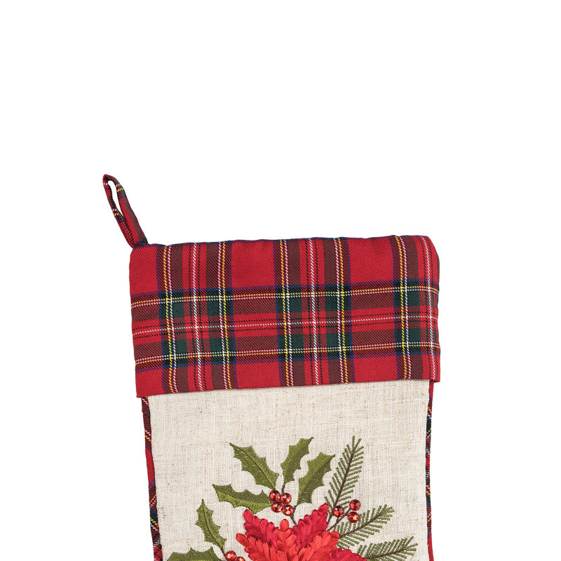 Merry Poinsettia Stocking