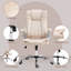 Fauteuil de direction avec accoudoirs rabattables rembourrés, chaise de bureau en microfibre à haut dossier, fauteuil d'ordinateur pivotant à hauteur réglable et fonction d'inclinaison-529395814