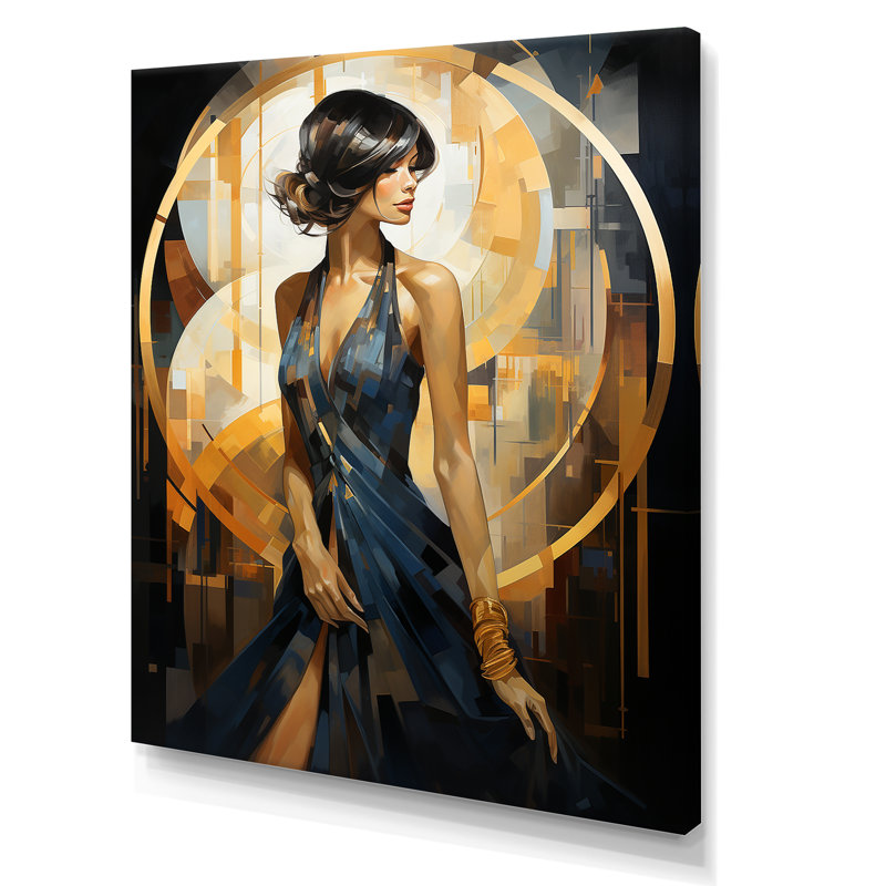 Art sur toile Sapphire Woman Elegance VII, Toile tendue, H 32 po x l 16 po x P 1 po