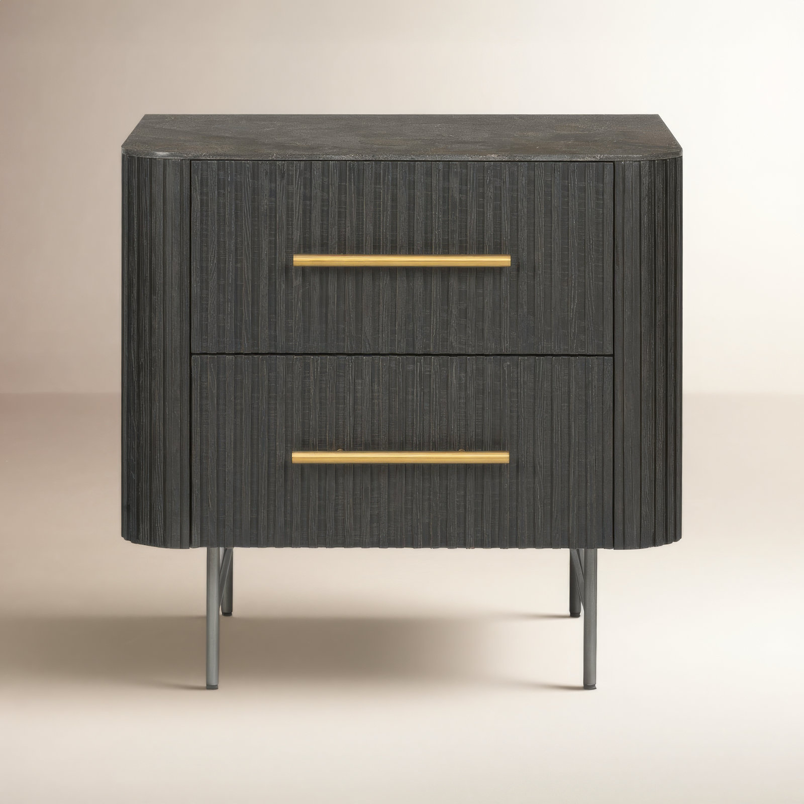 Geira 2 - Drawer Nightstand, Black