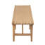 Élégant banc de chambre en bois d'acacia avec siège en similicuir