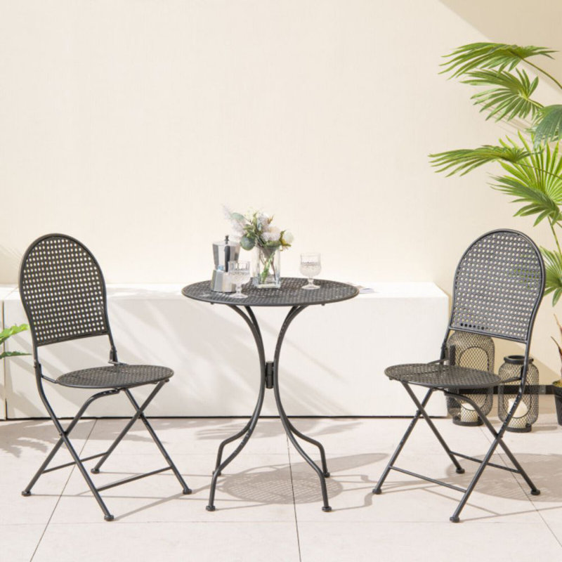 Jayonnie 2 - Person Patio Dining Set with Round Table