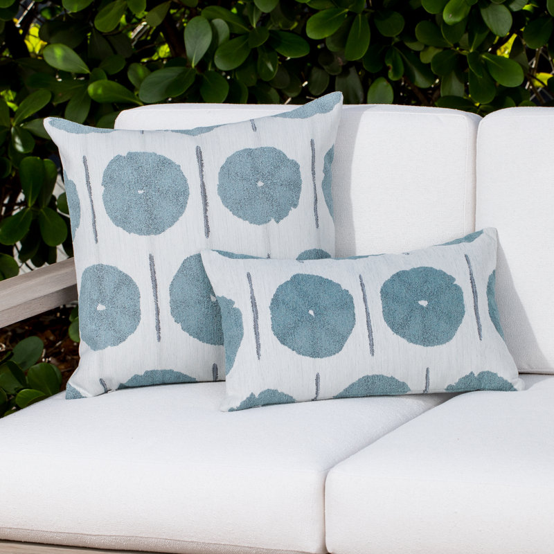 Solstice Performance Pillow Cover & Insert, Mist, Rectangle 12" H x 20" W, Rectangular