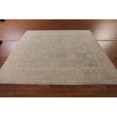 Earth Tone Oushak Vegetable Dye Area Rug