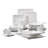 Carina 30 Piece Fine Porcelain Square Dinnerware Set, Service For 6