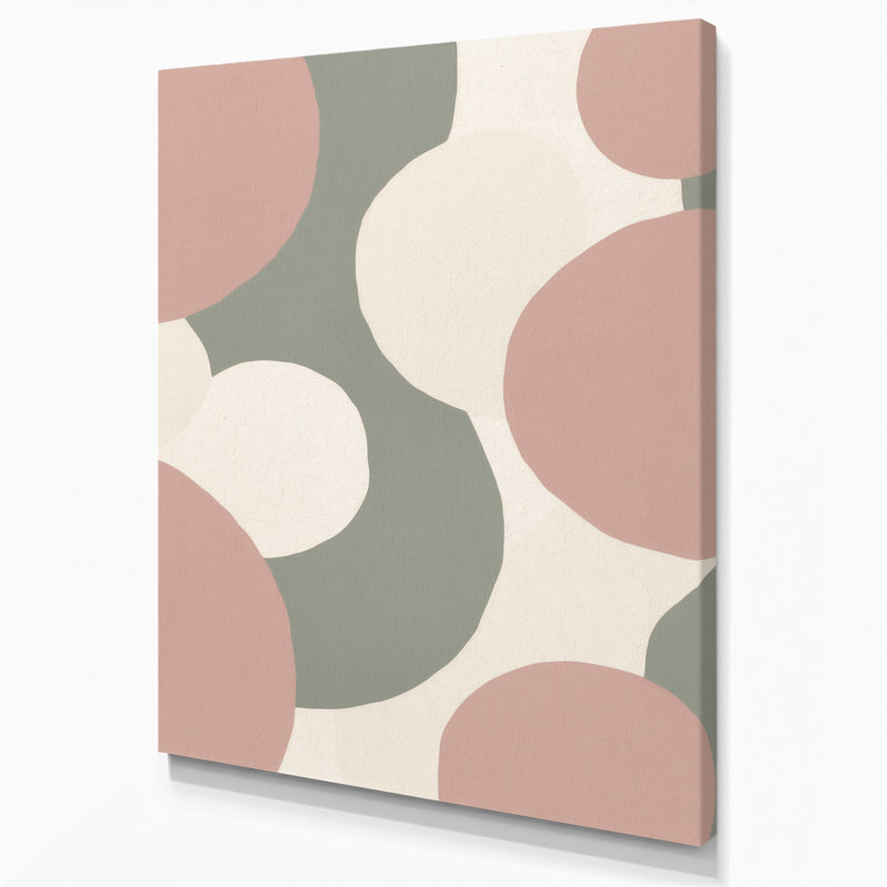Abstract Shapes 31 Pink Canvas Wall Art, 30" H x 20" W