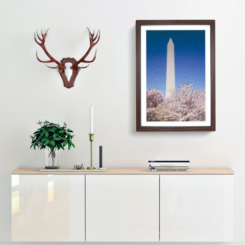 The Washington Monument - Framed Print, Walnut, 50cm H x 35cm W x 2cm D