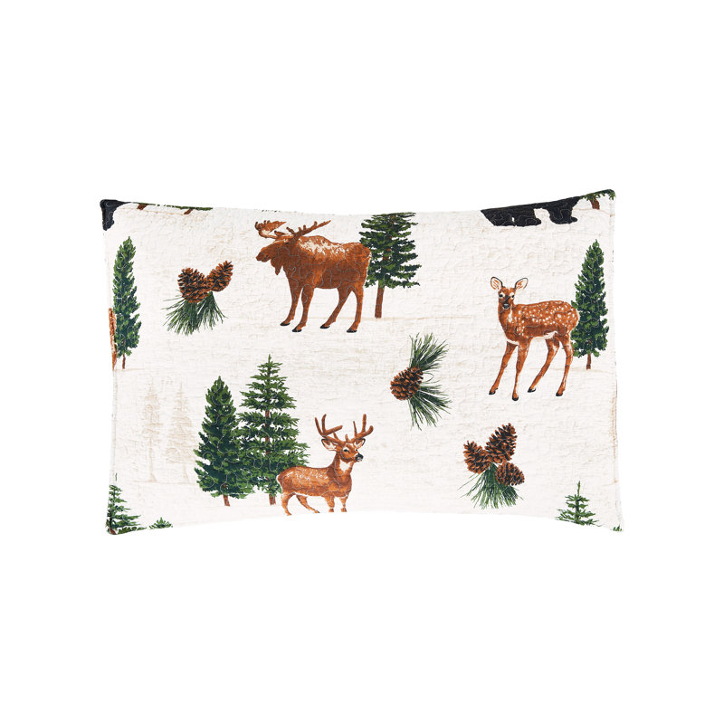Crestwood Lodge Cotton Reversible Quilt Set, Queen Quilt + 2 Queen Shams
