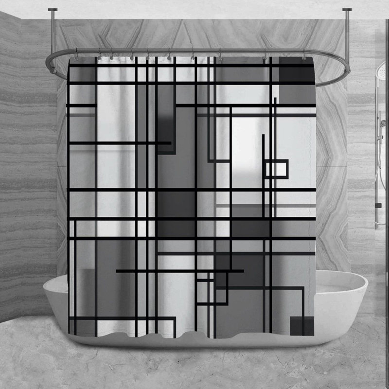 Rideau de douche Rovnak, H 73 po x l 70 po