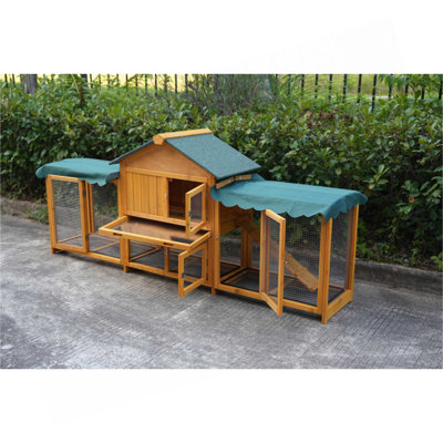 Cage à lapin pour l'extérieur très large de 82 pouces facile à assembler et stable à l'intérieur avec plateau de nettoyage et toit imperméable pour petits et moyens