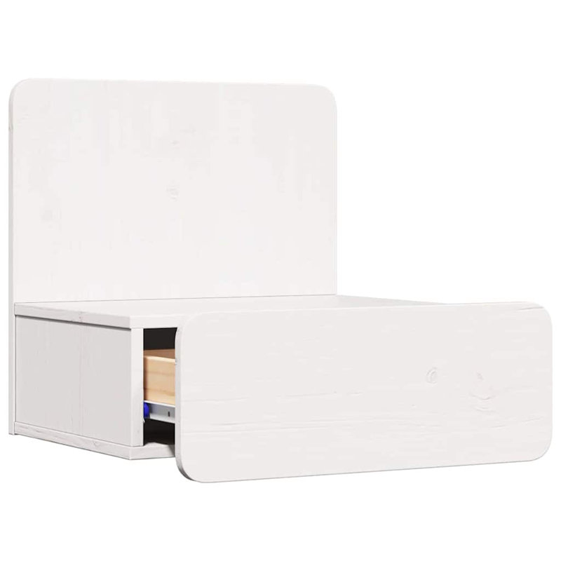 Bedside Table 2 Pcs 44 X 32.5 X 40 Cm Solid Pine Wood, White