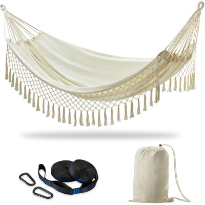 Double hammocks with tree ties