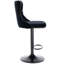Tabourets de bar en velours noir avec siège pivotant à 360 ° et hauteur de siège réglable de 25 à 33 pouces, de 2 pour la salle à manger, pub à dossier ergonomique de style américain, support de taille confortable