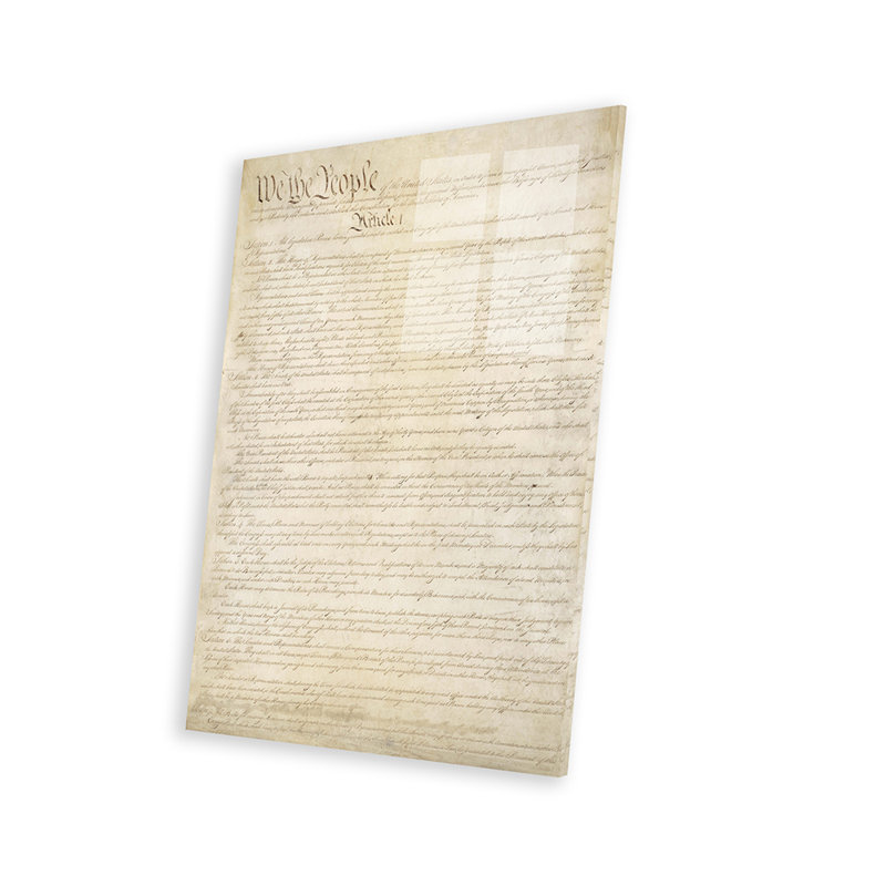 " The Constitution Document ", 24" H x 16" W x 0.25" D