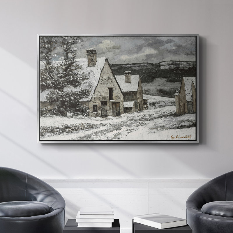 Paysage rétro - DCCXCII, Toile avec cadre blanc, H 25 po x l 37 po x P 2 po