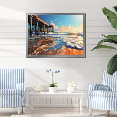 Pier Abstract Pier An II - Coastal Pier Canvas Prints