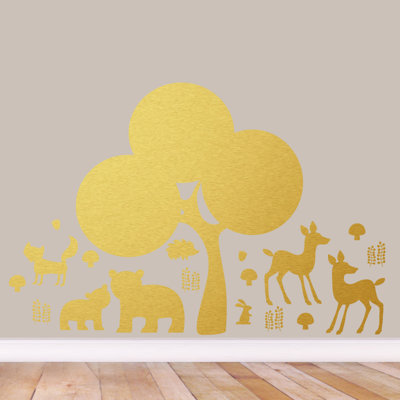 Décalcomanie murale forêt forestière