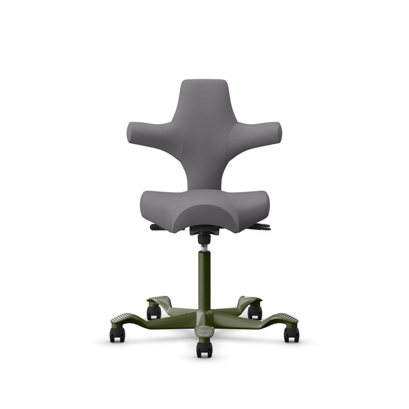 Chaise à hauteur standard réglable HœG Capisco, Gris, Vert, Standard