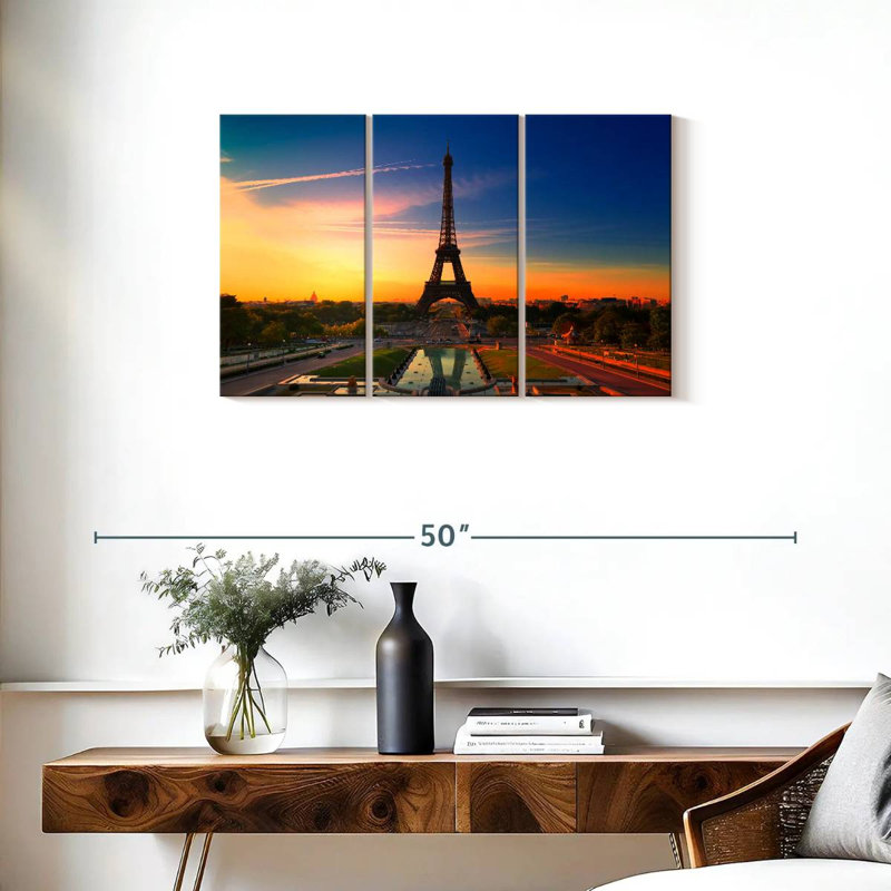 Rorry Eiffel Tower At Sunrise, 20" H x 33" W