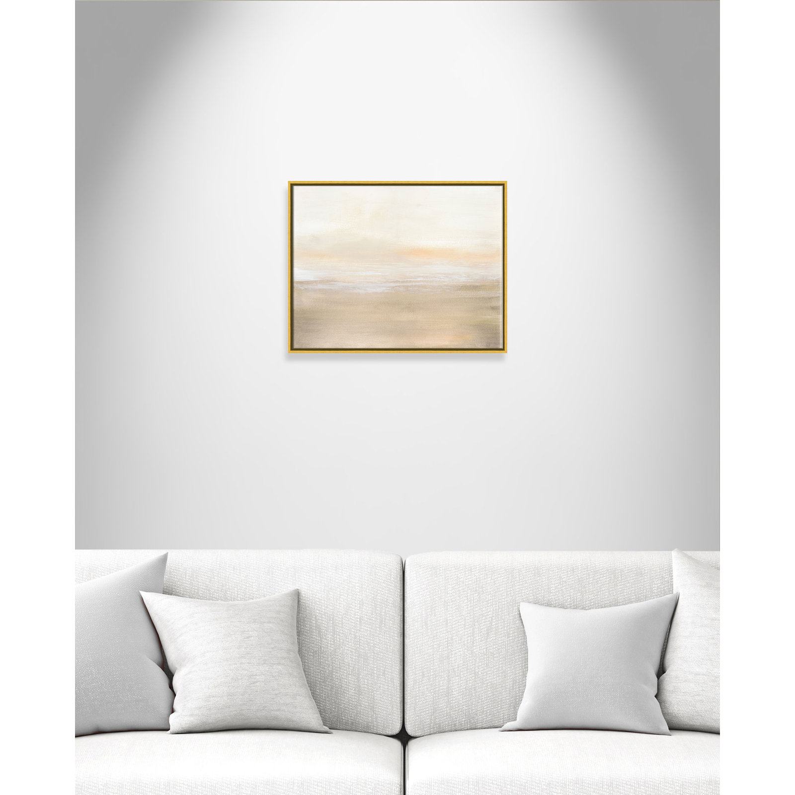 Willadeene "Morning Calm" Painting, Espresso Framed, 22" H x 28" W x 2" D