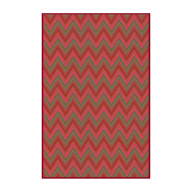 Vert abstrait Tapis décoratif, Rectangle 7 pi x 10 pi