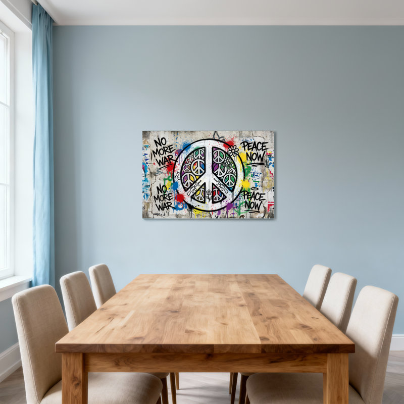 Impression sur toile, symbole de la mode et graffiti, H 20 po x l 30 po
