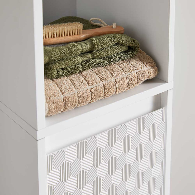 Meishana Freestanding Linen Cabinet, White