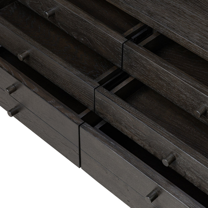 BERGSTROM Media Console, Smoked Black Oak