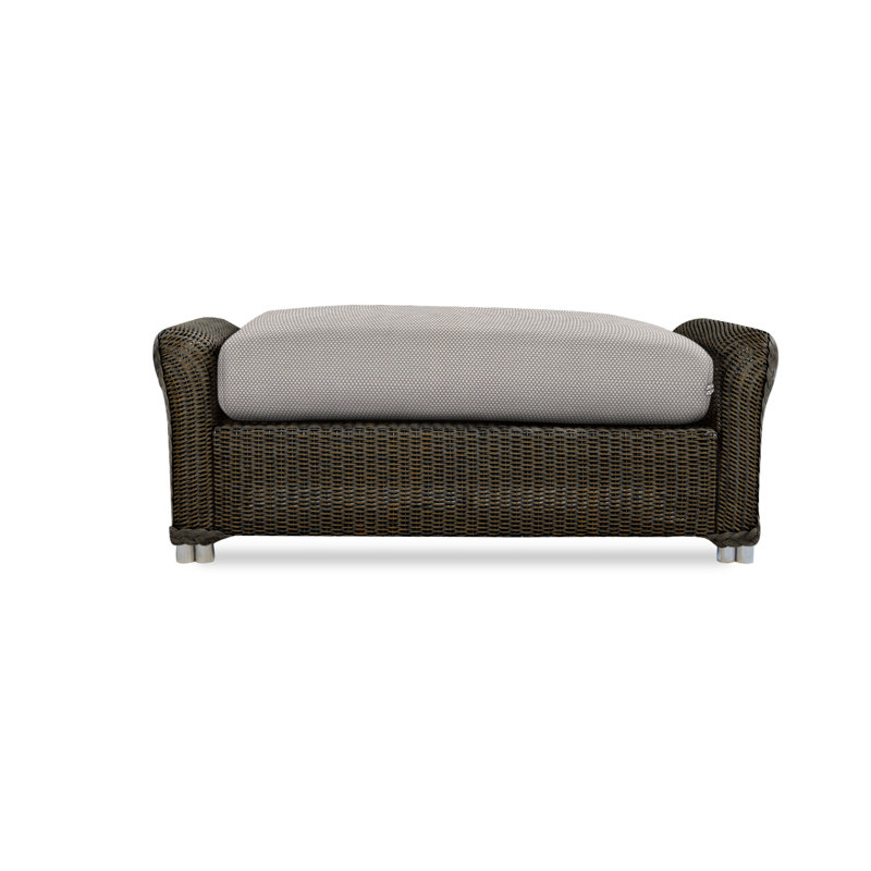 Reflections Outdoor Ottoman, Sailcloth Seagull, Mink