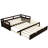 Wooden Extending Daybed with Trundle, Twin to King Daybed Frame with Solid Wood Slats, Space-Saving Guest Bed, Espresso-118487012