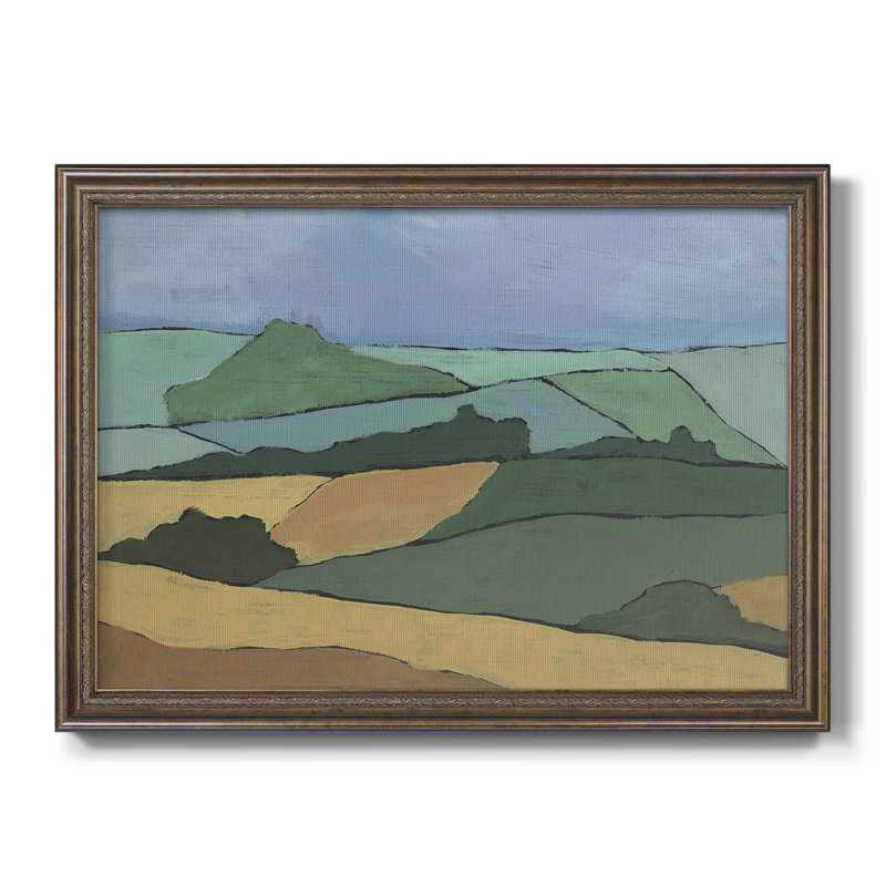 Blocked Topographie I - Peinture sur toile encadrée, H 16 po x l 20 po