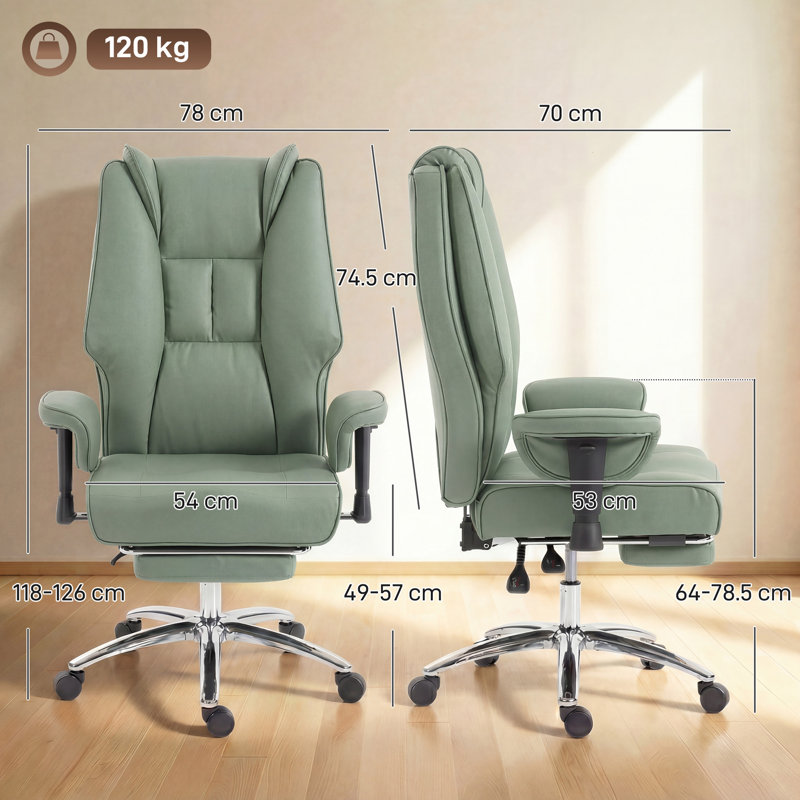 Rebrilliant Office Chair, Green, Green