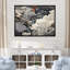 «Black and White Abstract Corals River IV», reproduction sur toile-1293104824-1293104813