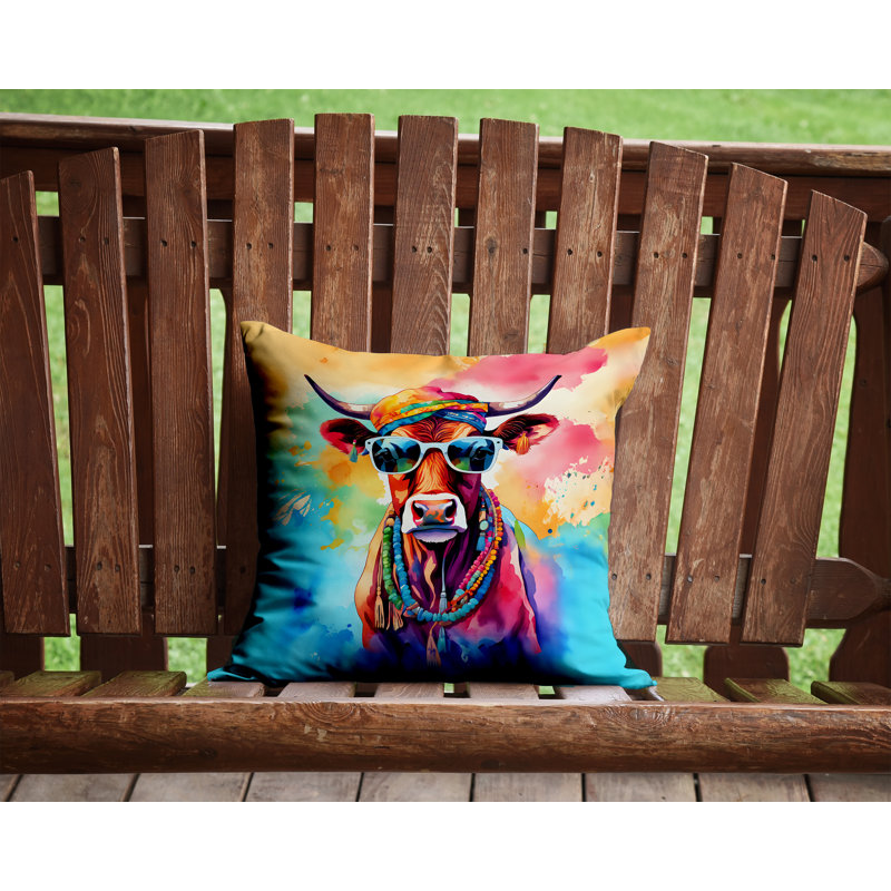Coussin Hippie, H 14 po x l 14 po