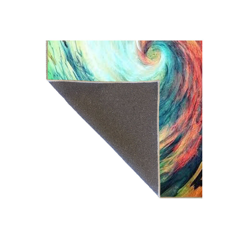 Patterned Woven Base Washable Rug, Square 3'3" Rug Pad Included