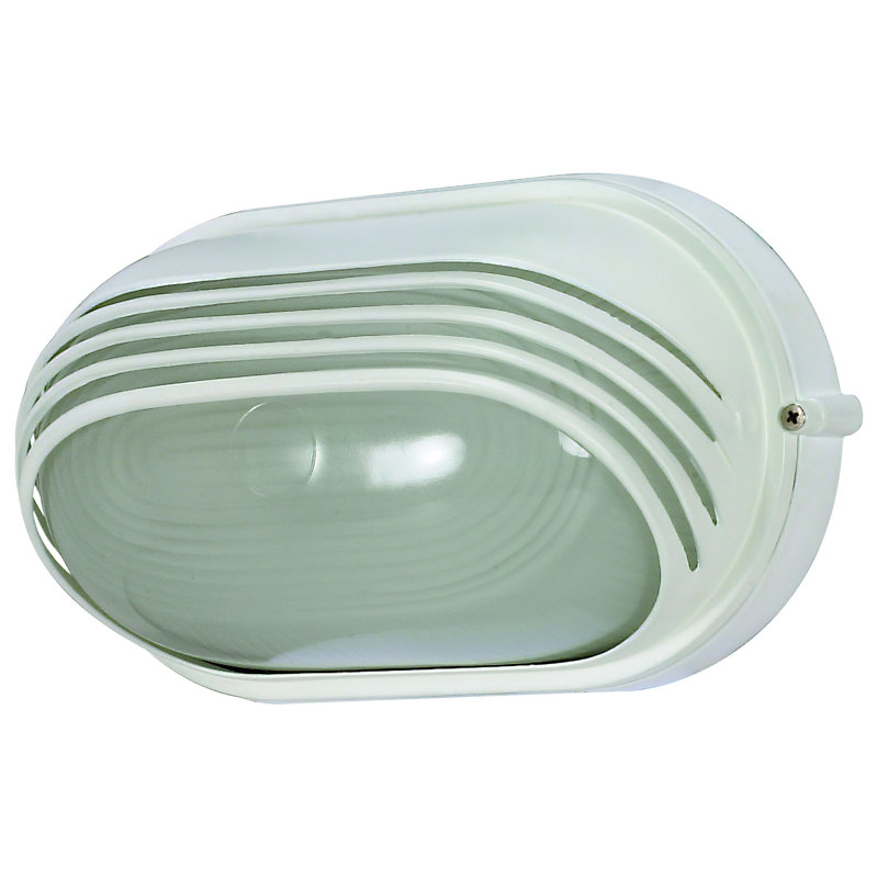 Luminaire d'extérieur à ampoule Ayesha 1, Incandescent, Blanc semi-brillant