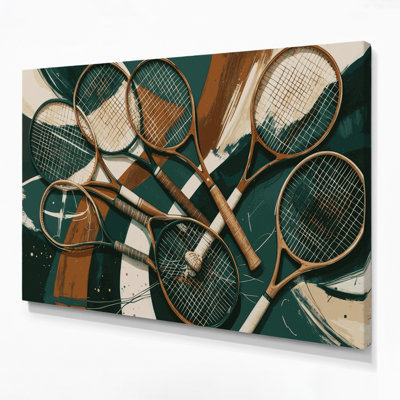 Art sur toile, raquettes de tennis