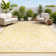 Kisha Bohemian Medallion Textured Weave Yellow/Cream Indoor/Outdoor Rug