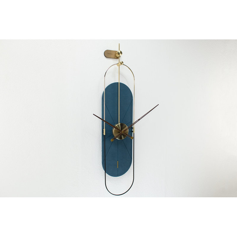 Wood Wall Clock, Blue