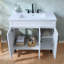 Ensemble de meuble-lavabo simple blanc 36 po avec plateau en céramique 36 po