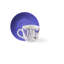 "DRIPPING" PACK OF 6 PCS COFFEE CUPS W/SAUCERS