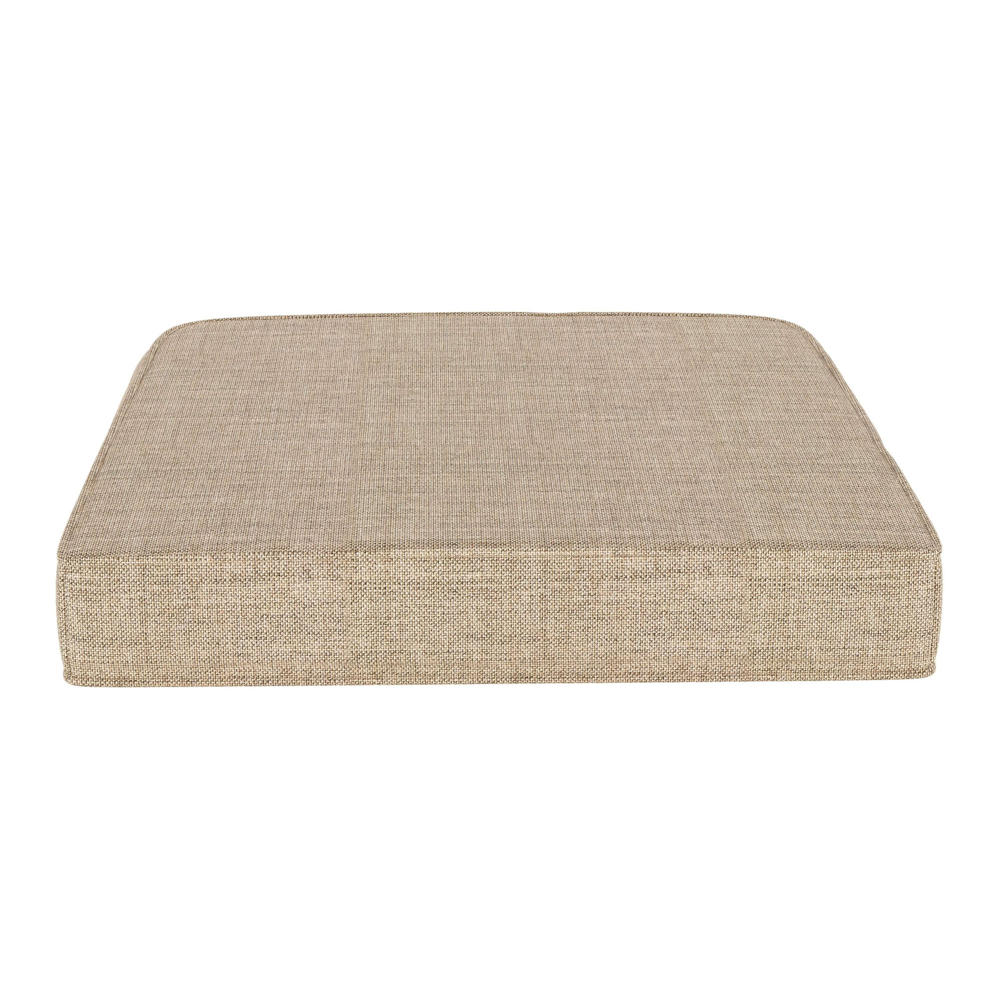 Sunbrella® Outdoor Dining Chair Seat Cushion, Cast Ash Sunbrella® Plainweave, 20" W x 18" D
