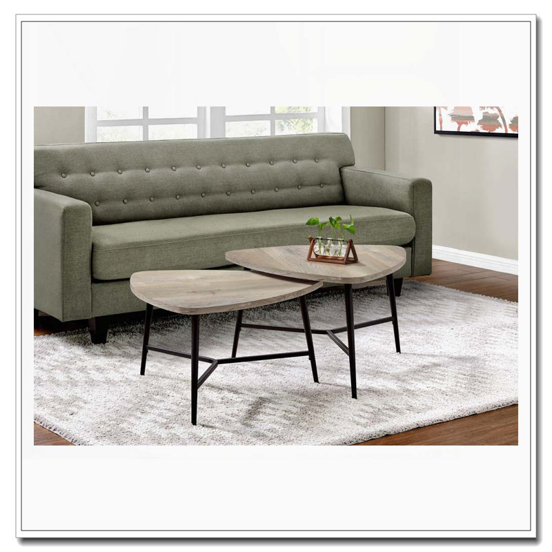 2-Piece Nesting Coffee Table Set Contemporary