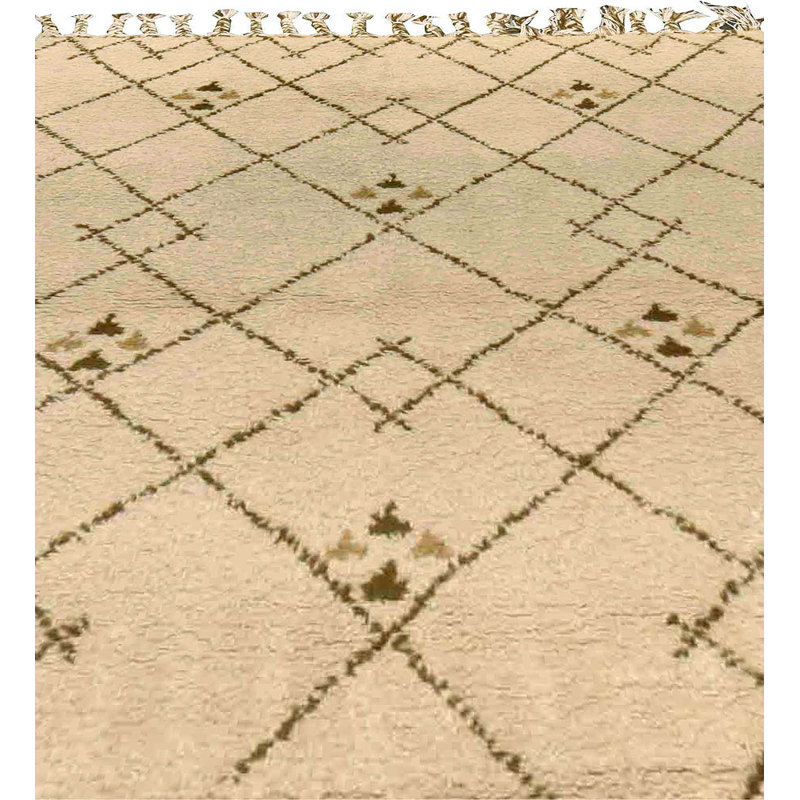 Vintage One-of-a-Kind Rectangle 5' X 6'10" Hand Knotted Area Rug
