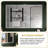 Glossy Black Bathroom Mirrors For Wall Wall Mounted Hanging Plates Mirror Farmhouse Mirror Modern Metal Framed Rectangular Mirror, Decorative Square Corner Mirror(Horizontal & Vertical)-1647012244-1647012266