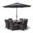 Karas 6 Seater Dining Set with Cushions and Parasol-39926017